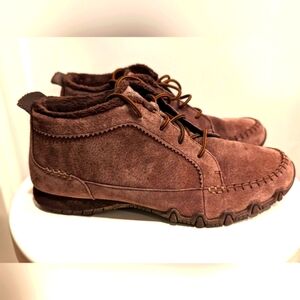 Skechers Lineage Suede Lace Up Chukka Boots - Women's Size 10, Brown